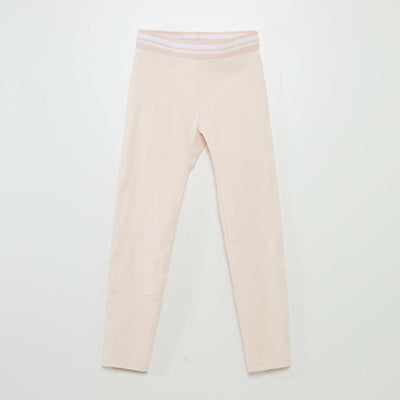 Microfibre sports leggings PINK