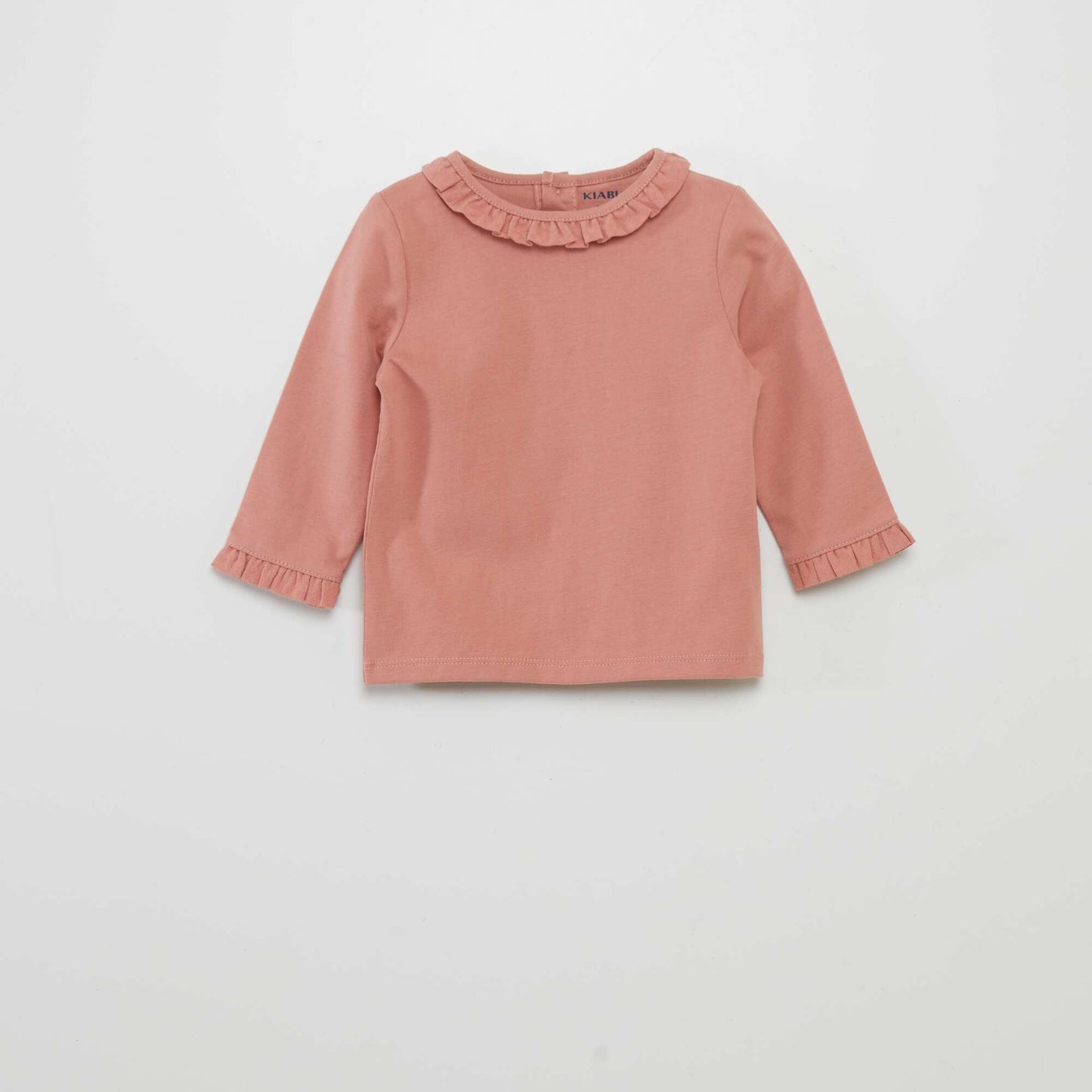 T-shirt with pleated edging PINK