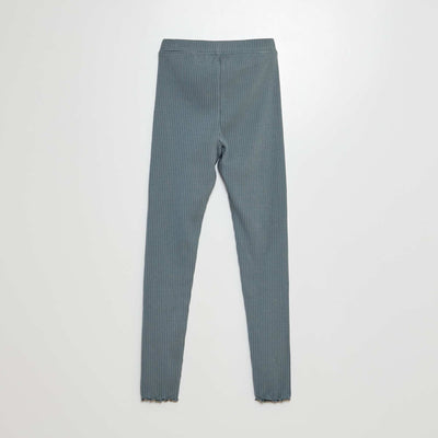 Ribbed leggings BLUE
