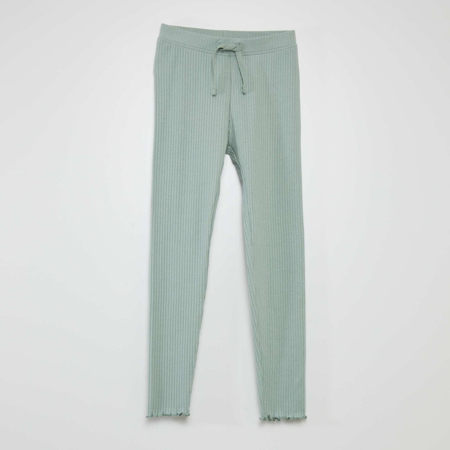 Ribbed leggings GREEN
