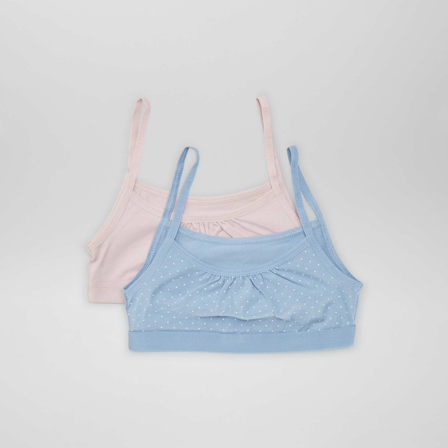 Jersey crop tops with spaghetti straps - Pack of 2 BLUE