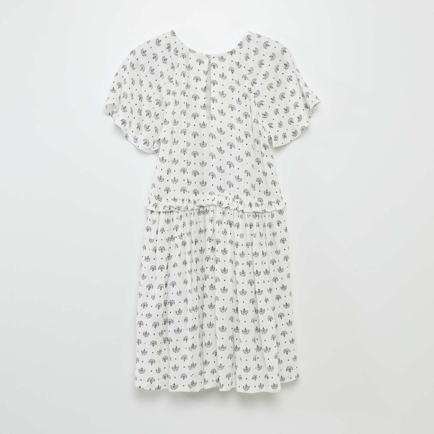 Crepe knit dress WHITE