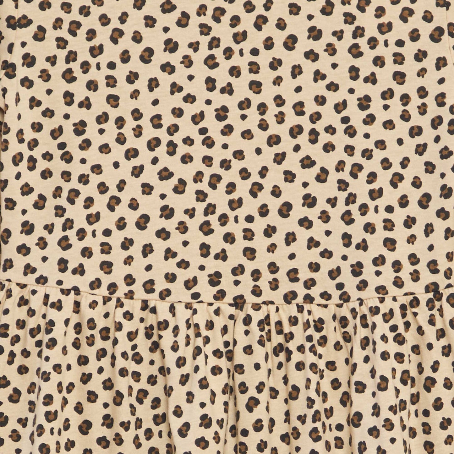 Jersey leopard print dress BEIGE