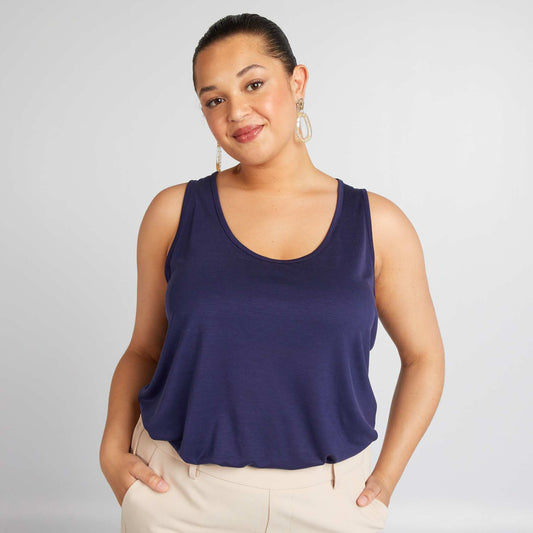 Round neck vest top BLUE