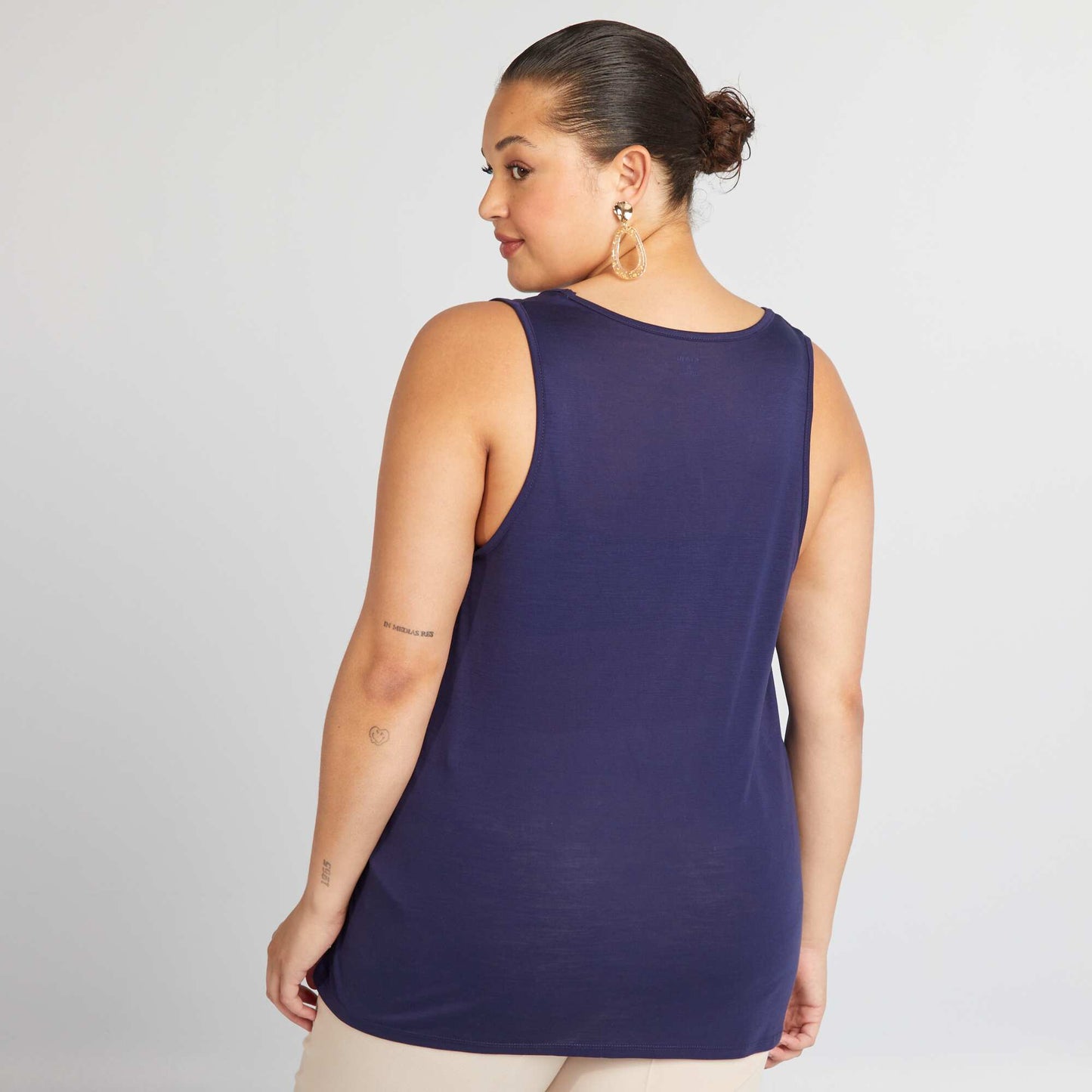 Round neck vest top BLUE