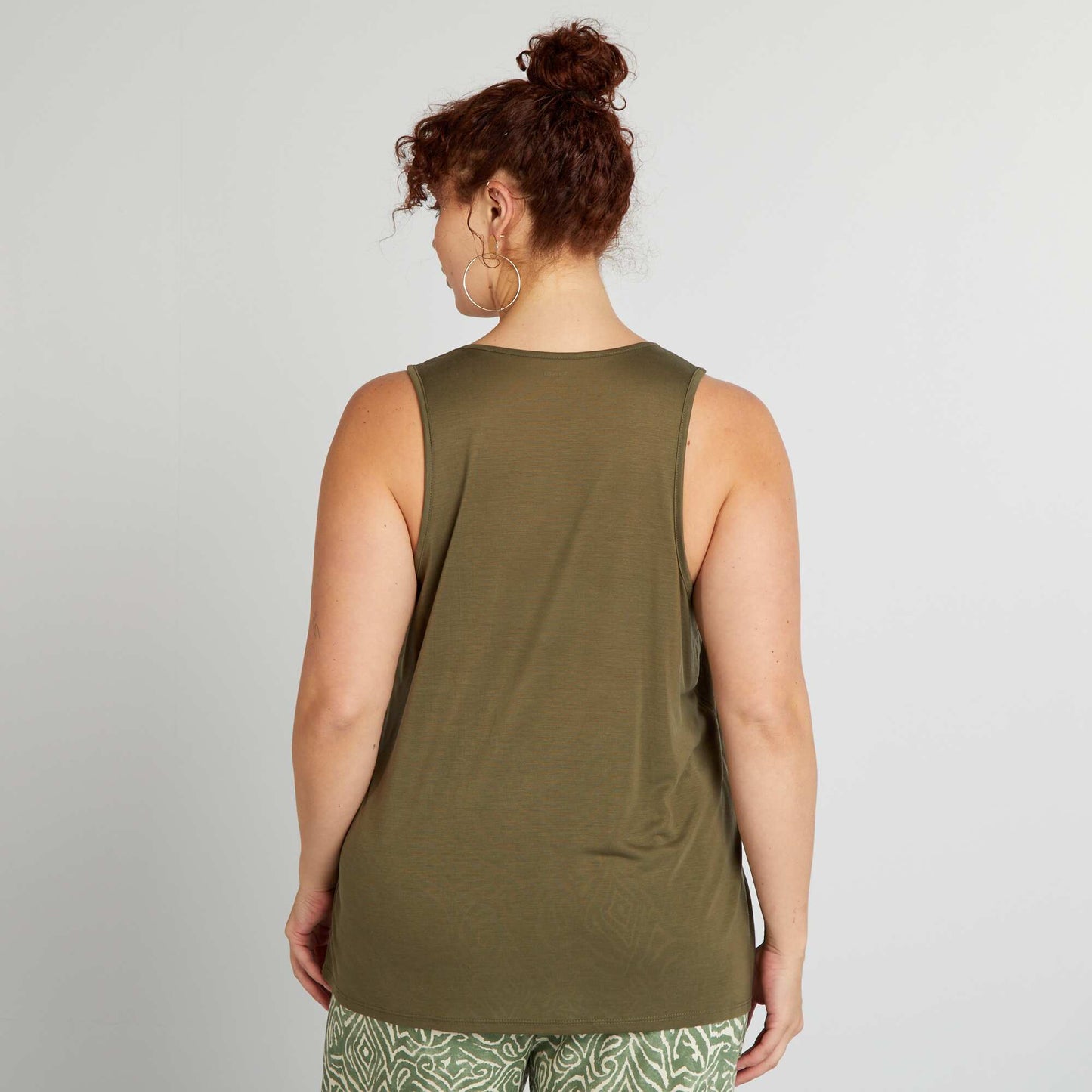 Round neck vest top KHAKI