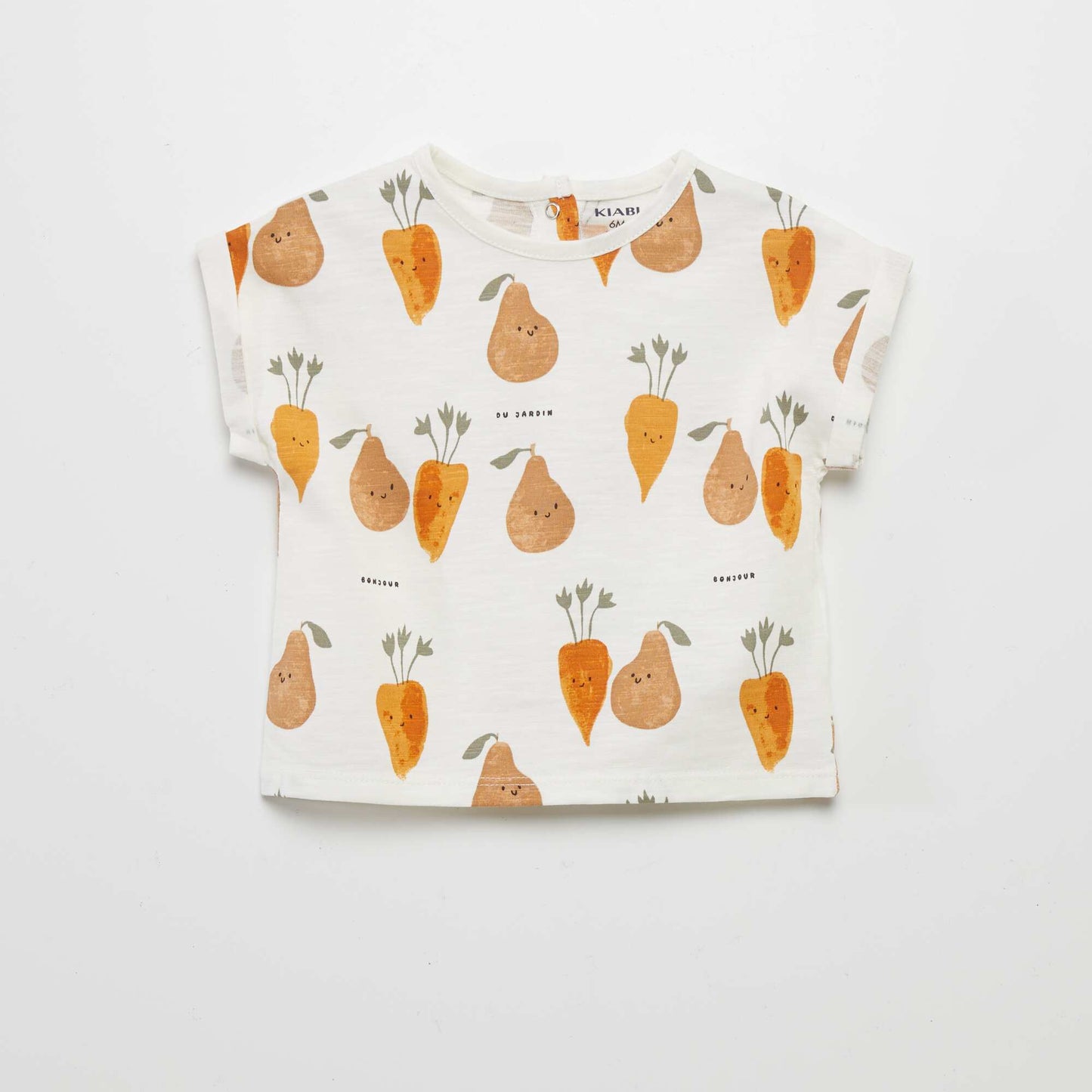 Printed short-sleeved T-shirt WHITE