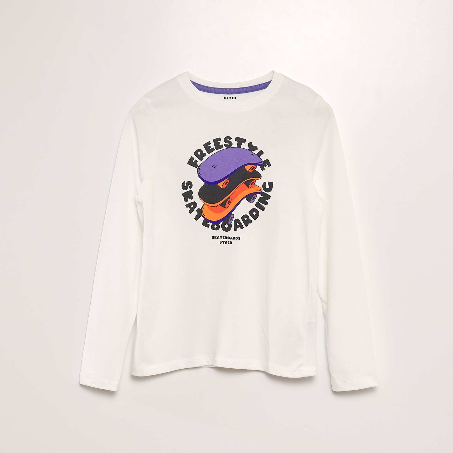 Long-sleeved cotton T-shirt WHITE