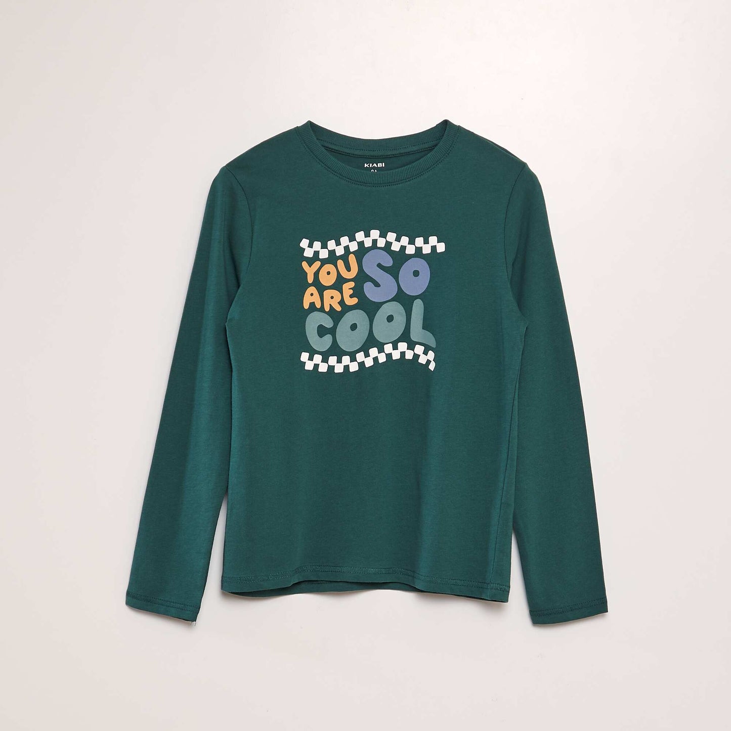 Long-sleeved cotton T-shirt GREEN