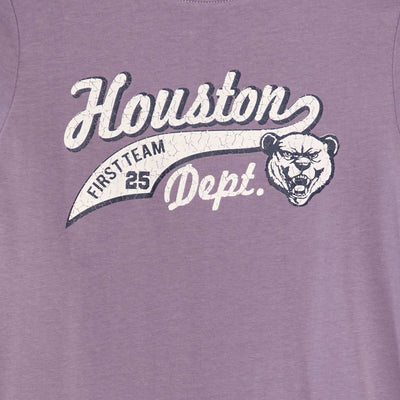 تي شيرت قطني بأكمام طويلة باللون الأرجواني