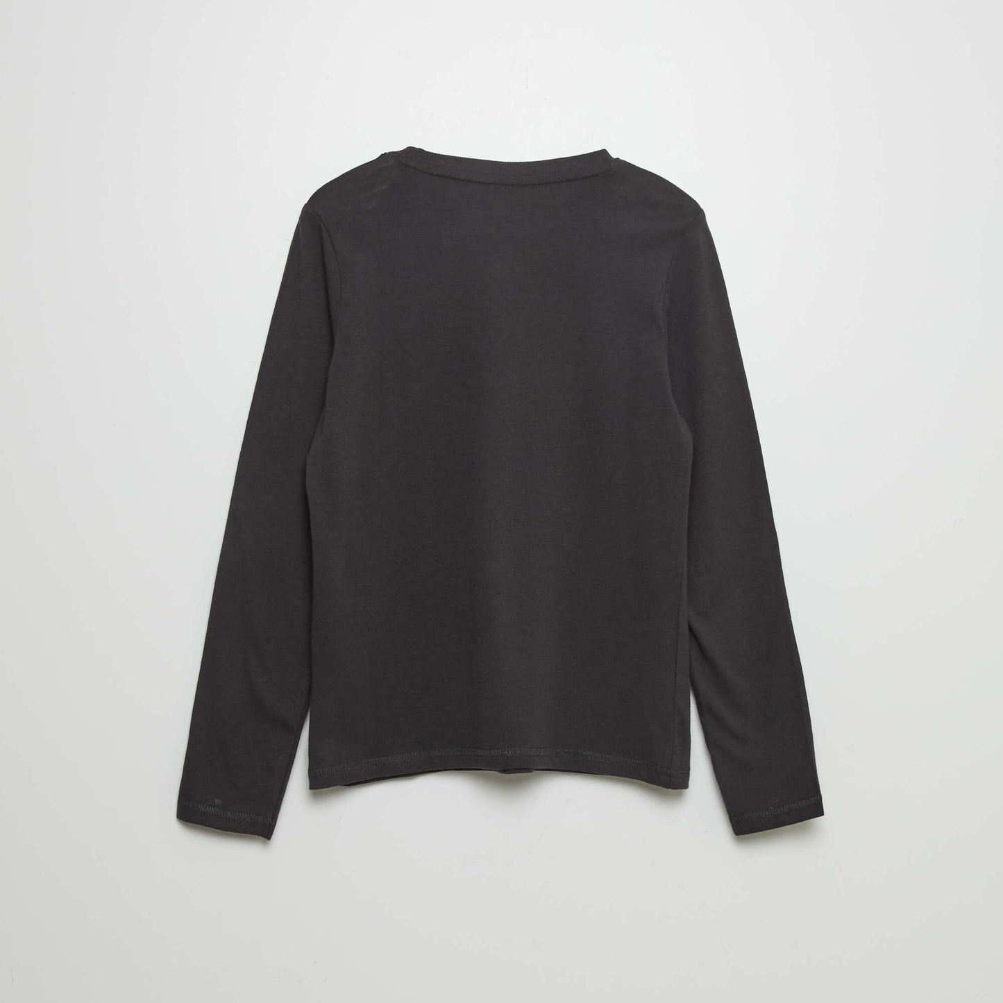 Long-sleeved cotton T-shirt BLACK