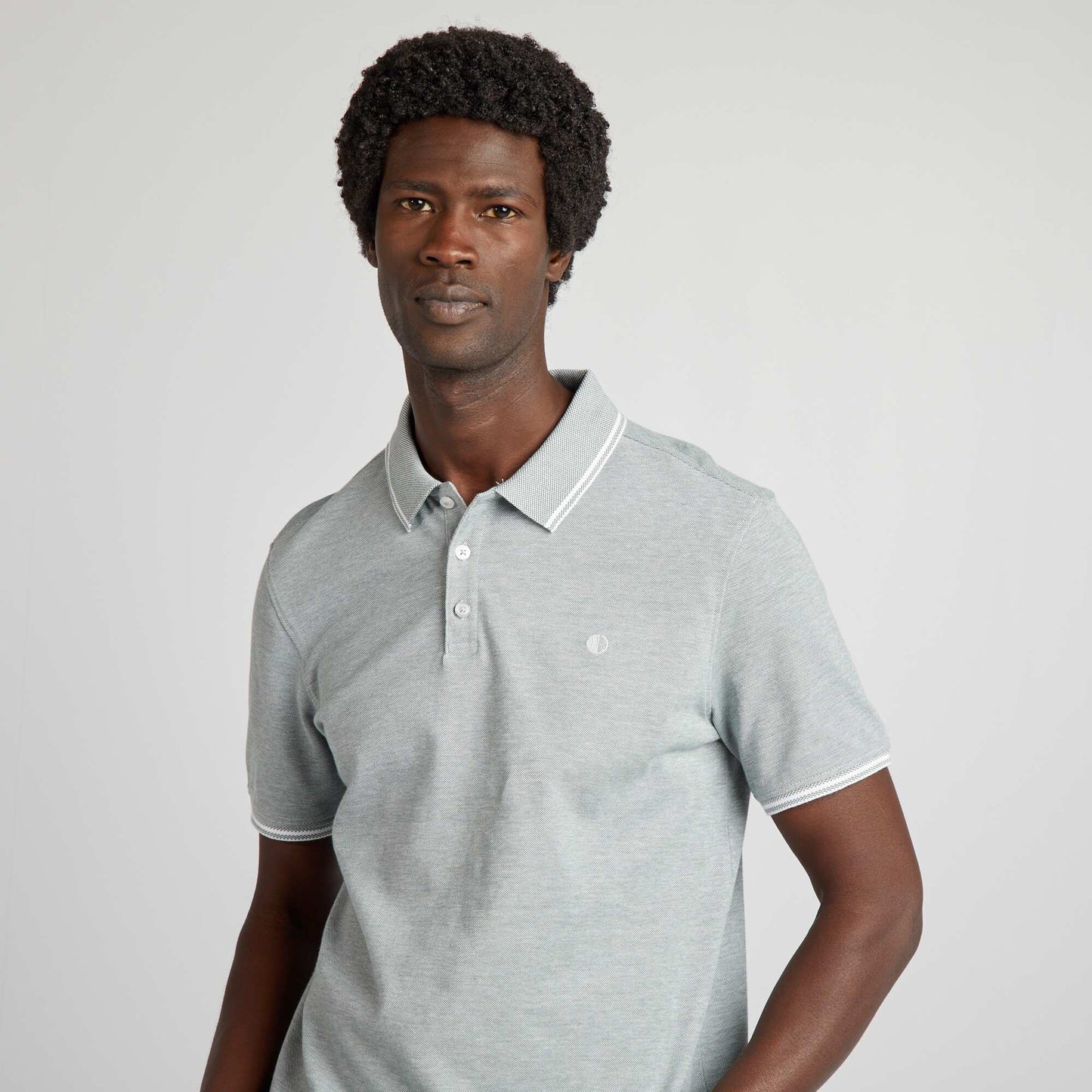 Regular fit short-sleeved polo shirt WHITE