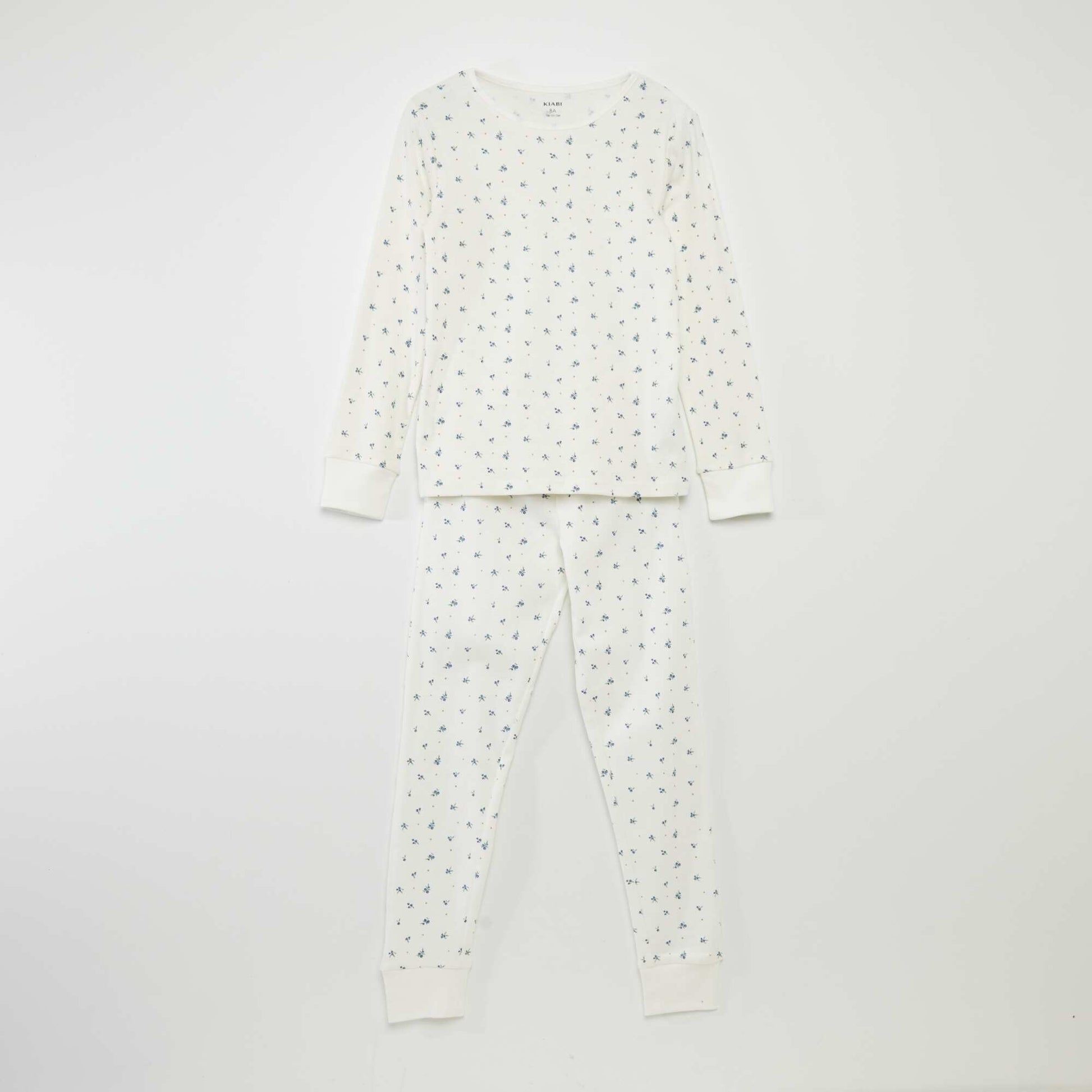 Fantasy Print Pajama Set - 2 Piece WHITE