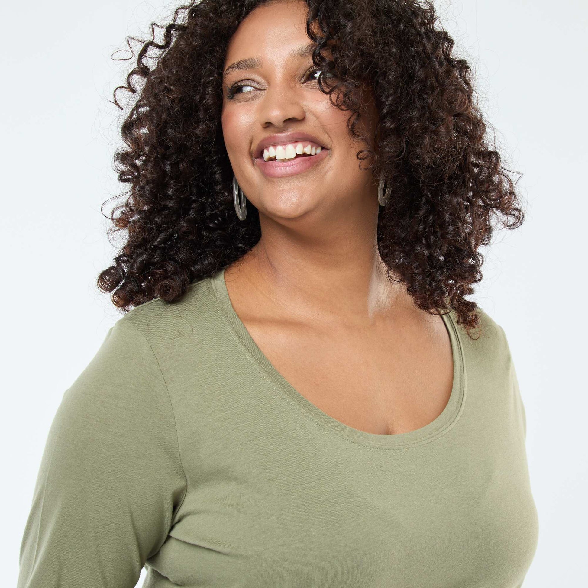 Plain Jersey Long-Sleeve T-shirt GREEN