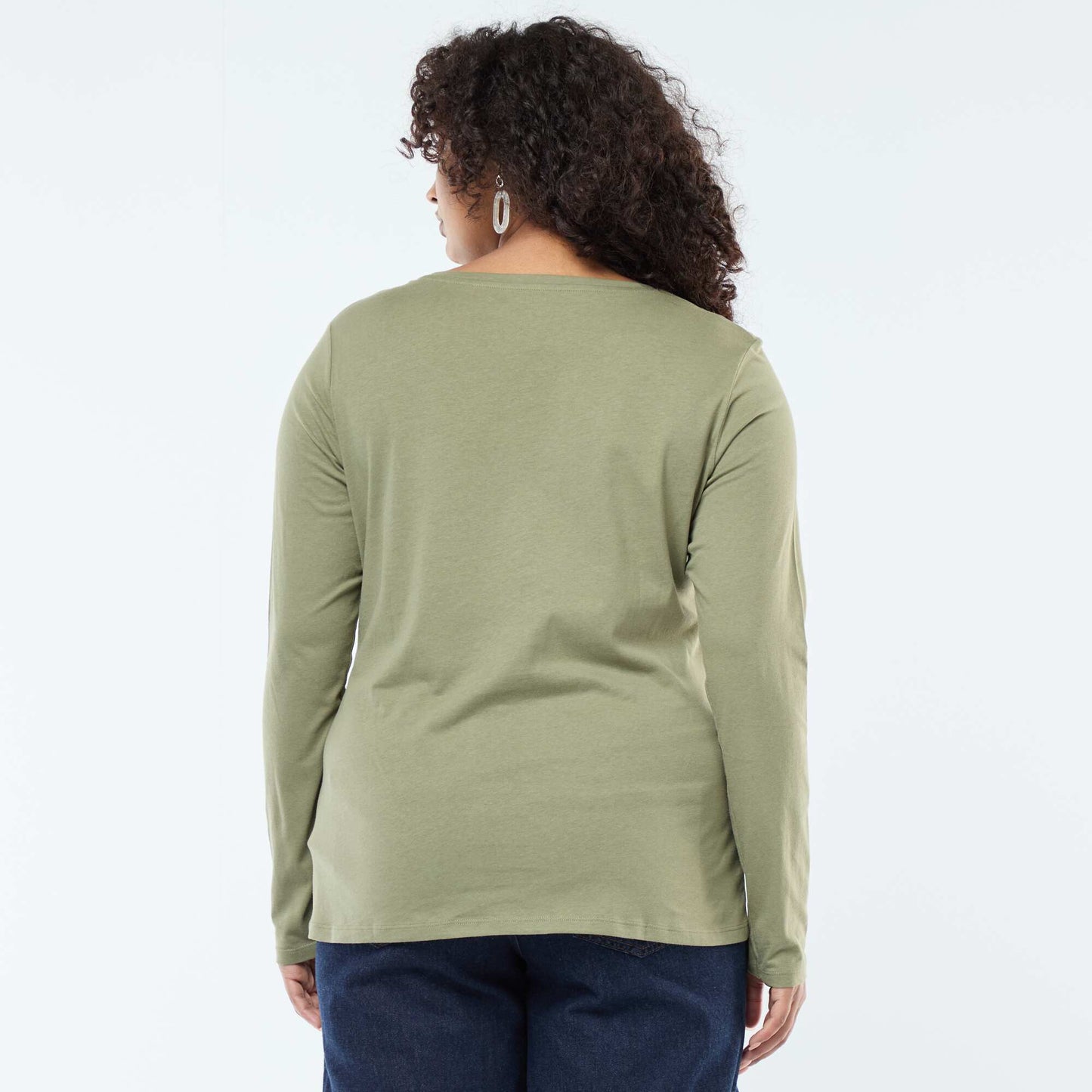 Plain Jersey Long-Sleeve T-shirt GREEN