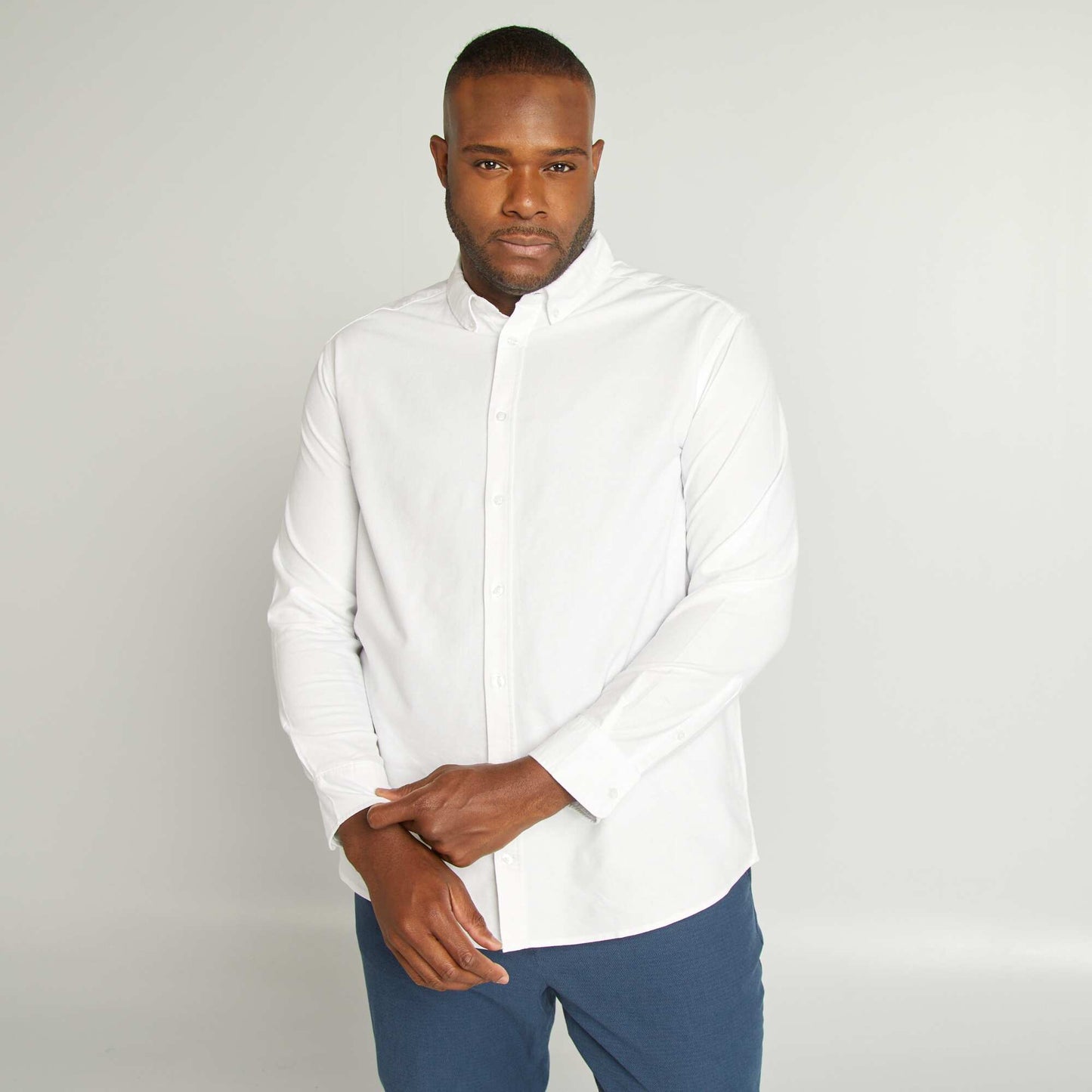 Oxford cotton shirt white