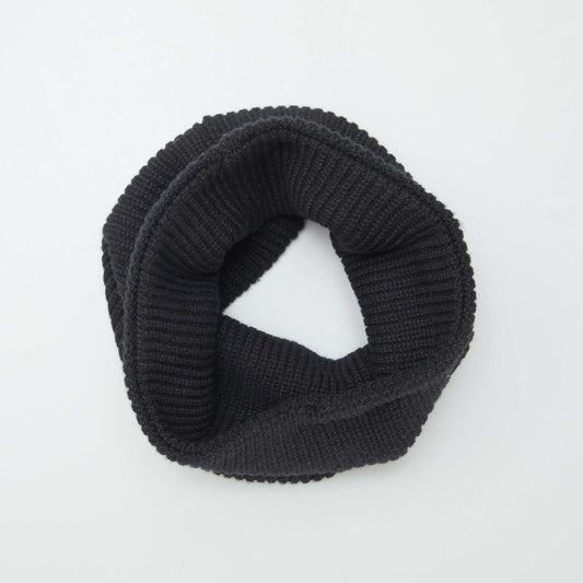 Plain knit snood BLACK