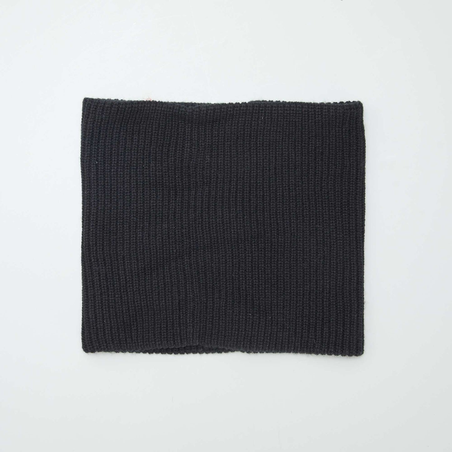 Plain knit snood BLACK