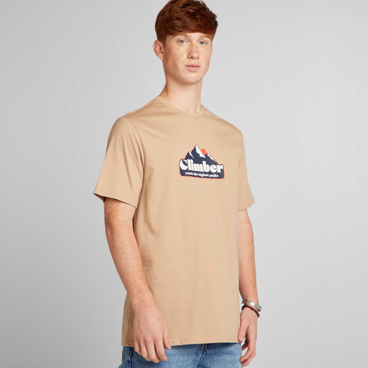 Printed T-shirt BEIGE