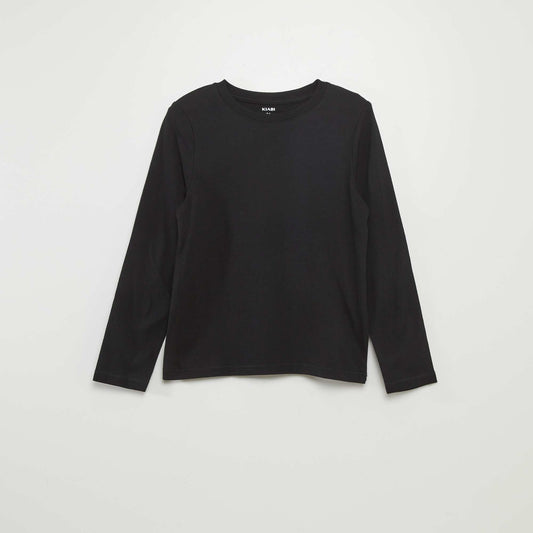 Basic long-sleeved T-shirt black