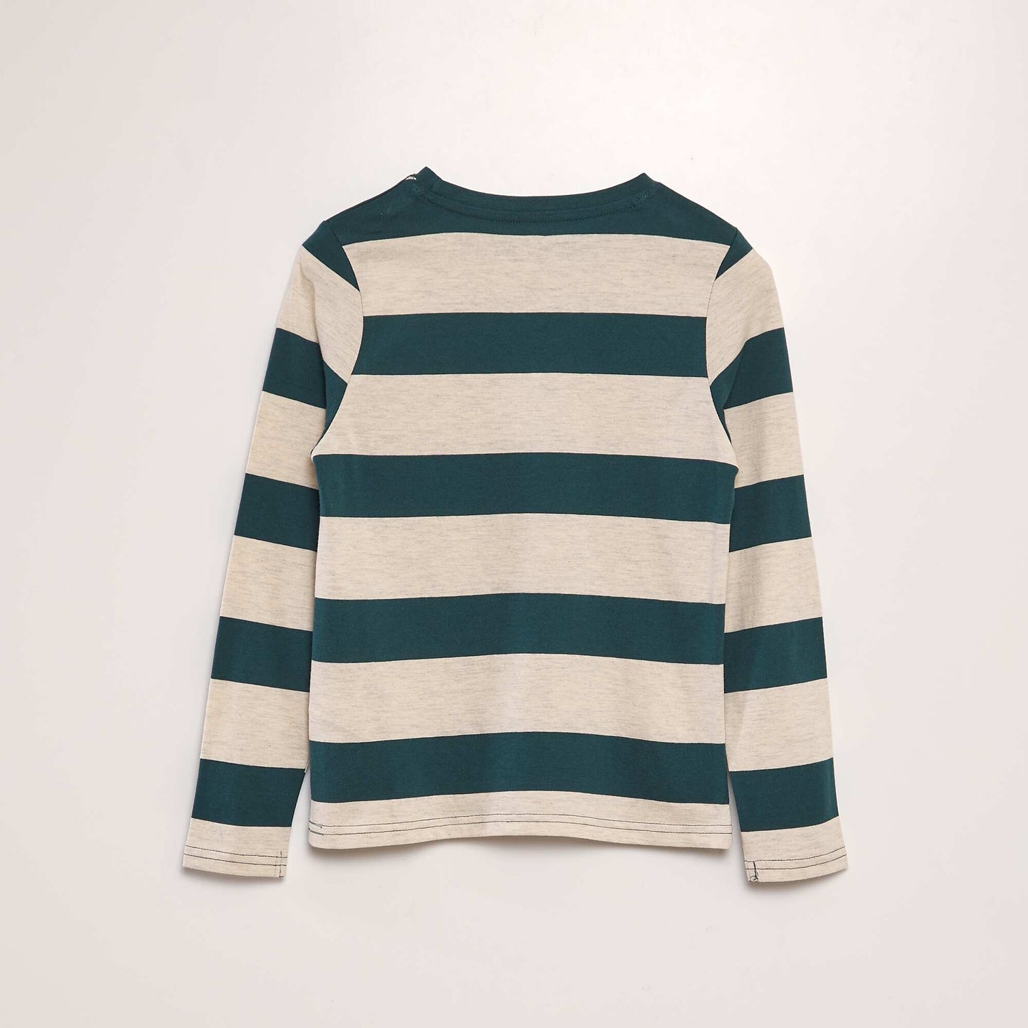 Striped cotton T-shirt GREEN