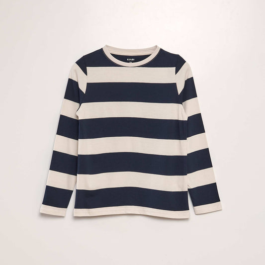 Striped cotton T-shirt YELLOW