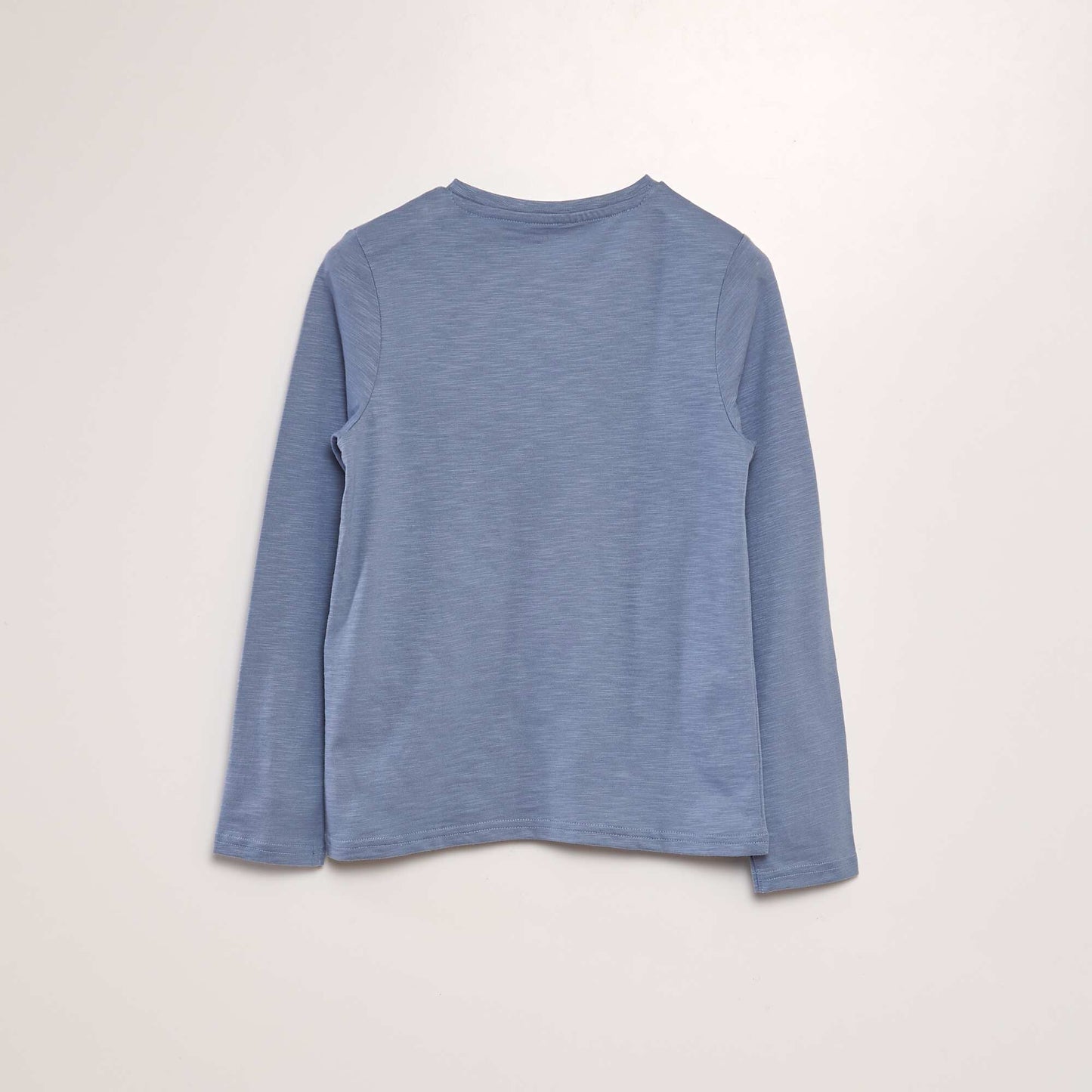 Henley collar T-shirt BLUE