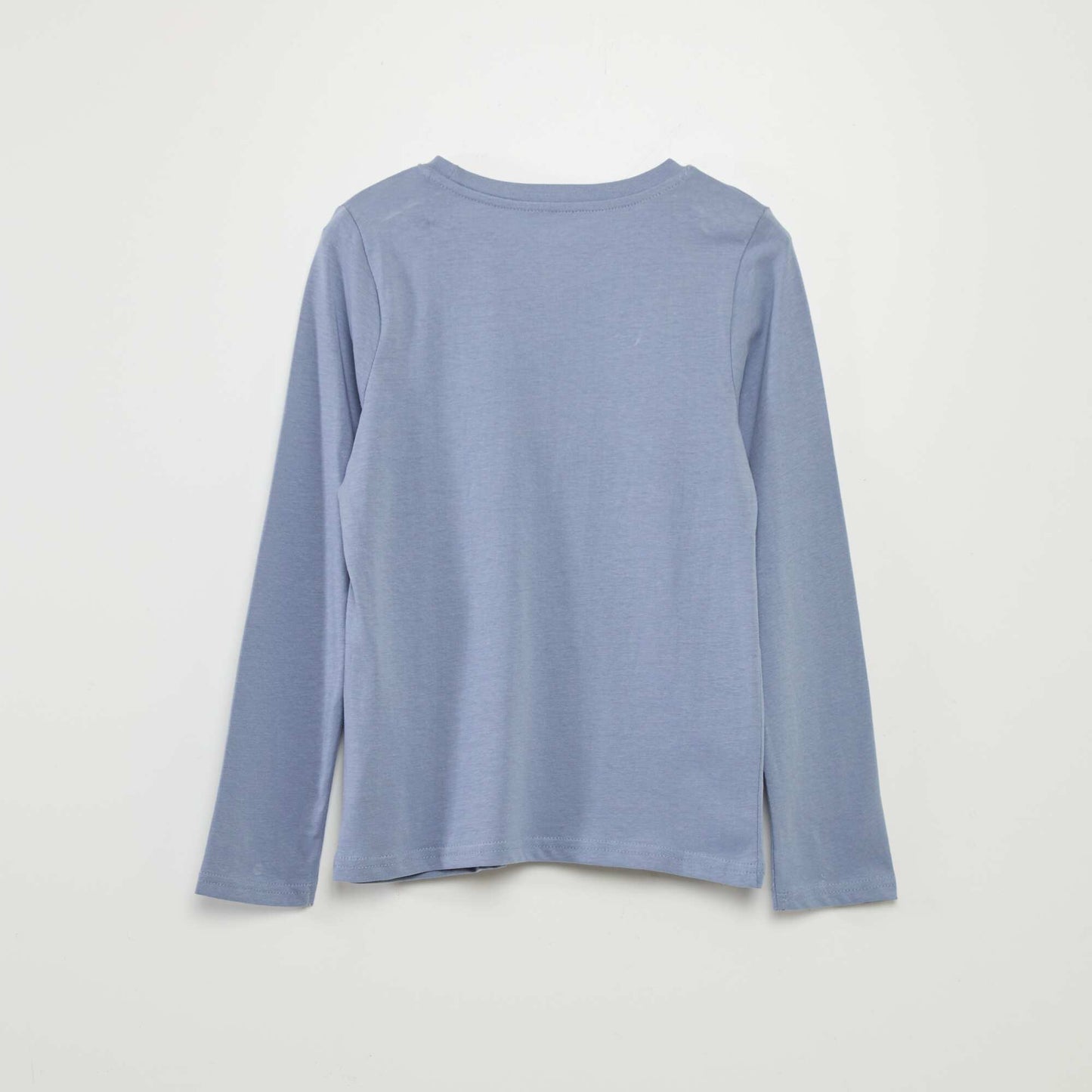 Printed round neck T-shirt BLUE