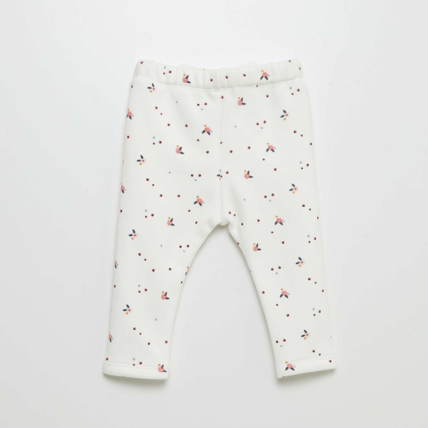 Sweatshirt fabric trousers with bow WHITE