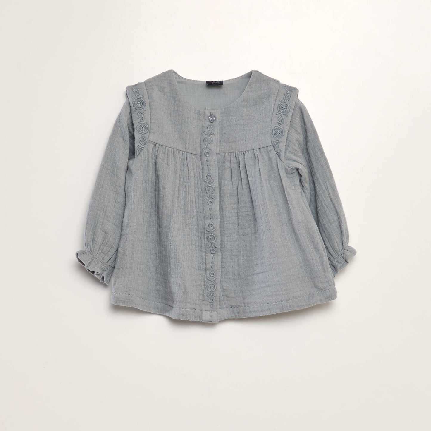 Cotton gauze blouse GREY