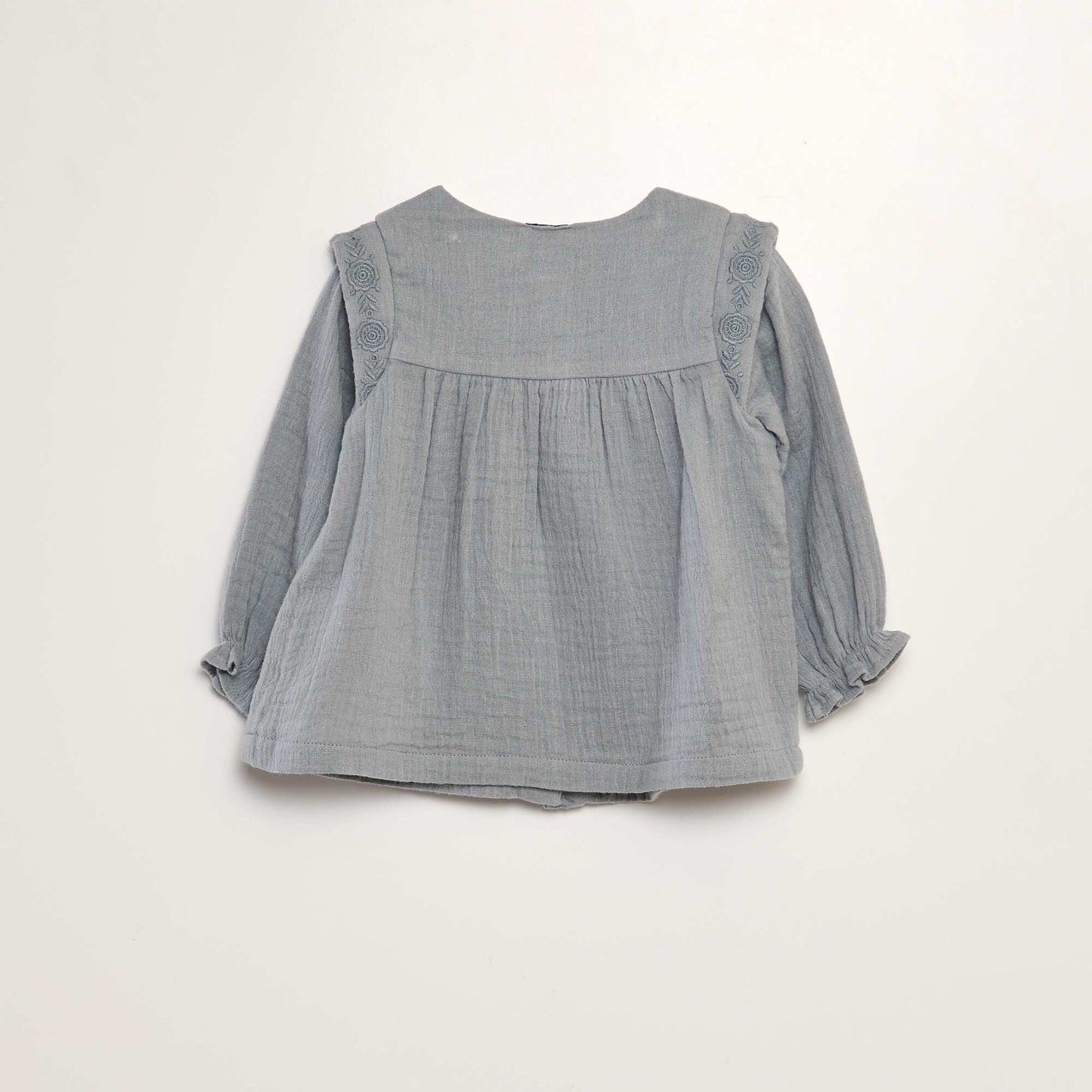 Cotton gauze blouse GREY