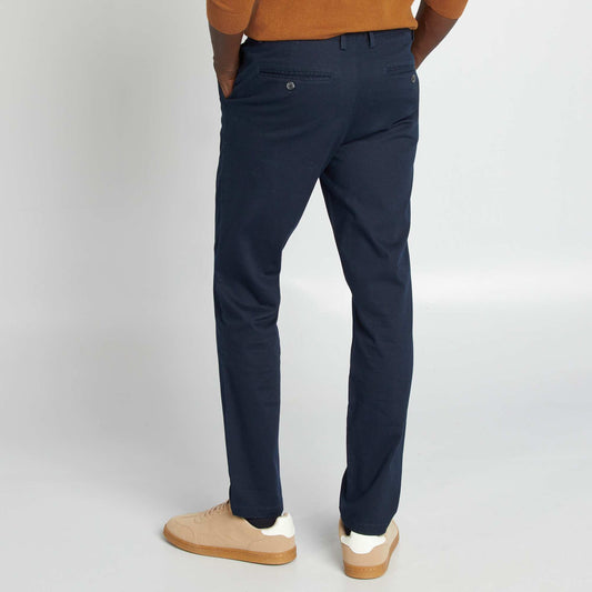 Slim-fit twill chinos BLUE