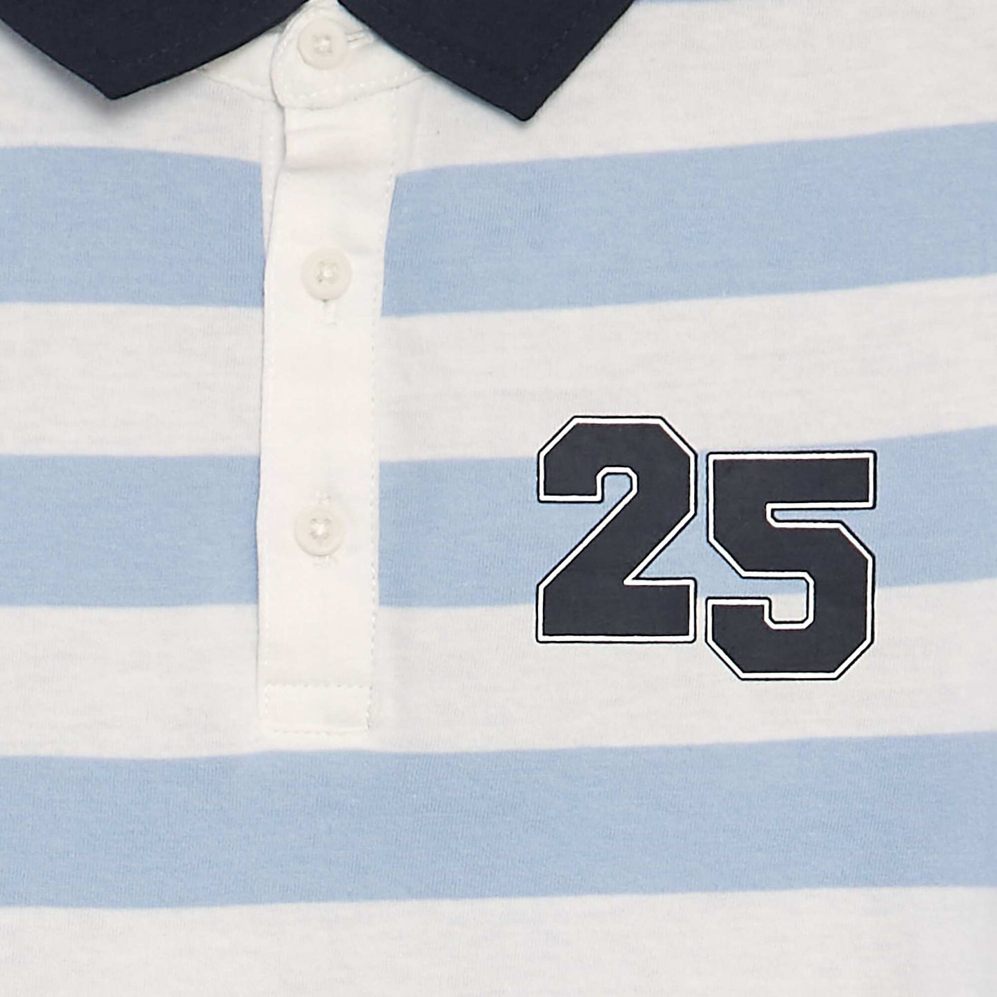 Striped jersey polo shirt BLUE