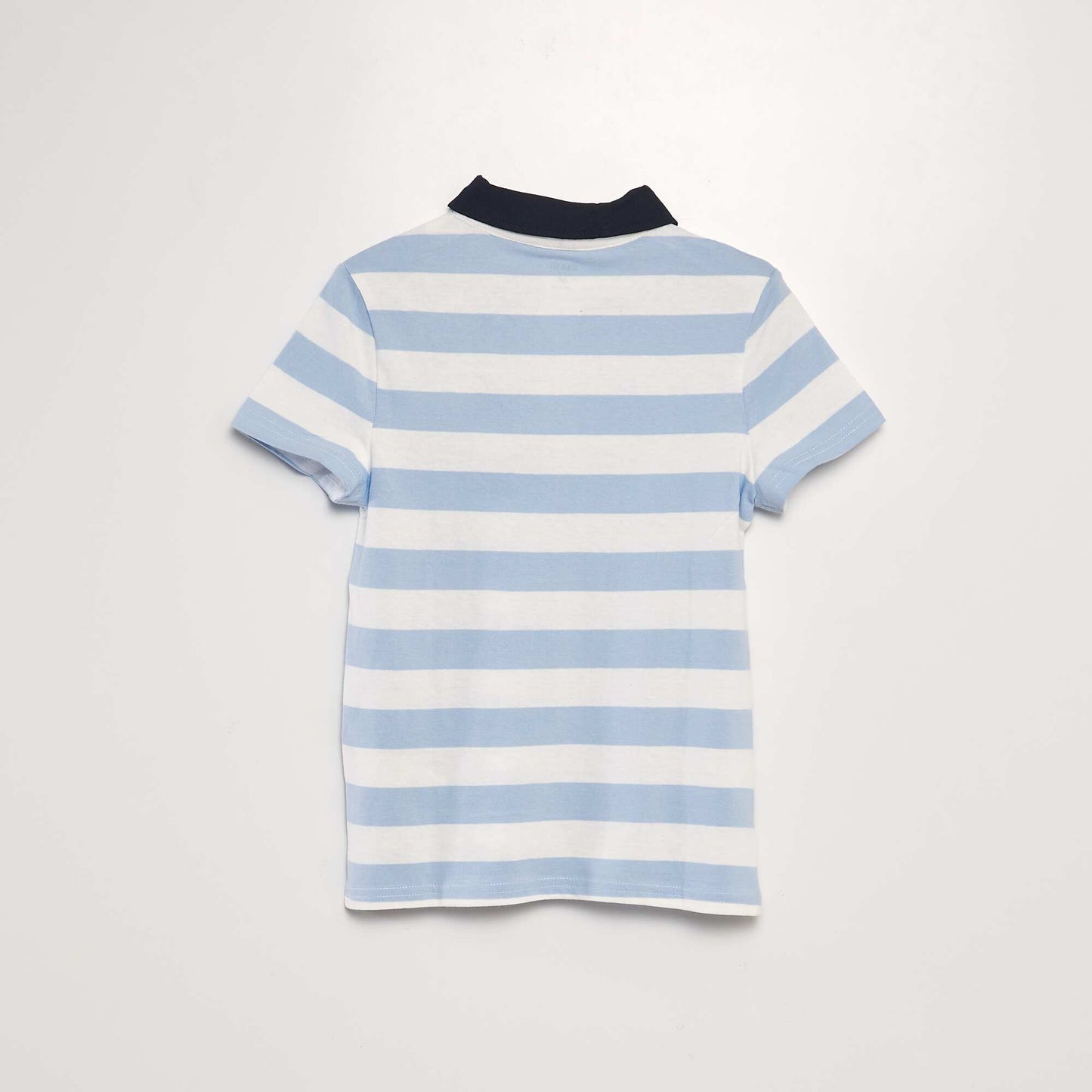 Striped jersey polo shirt BLUE