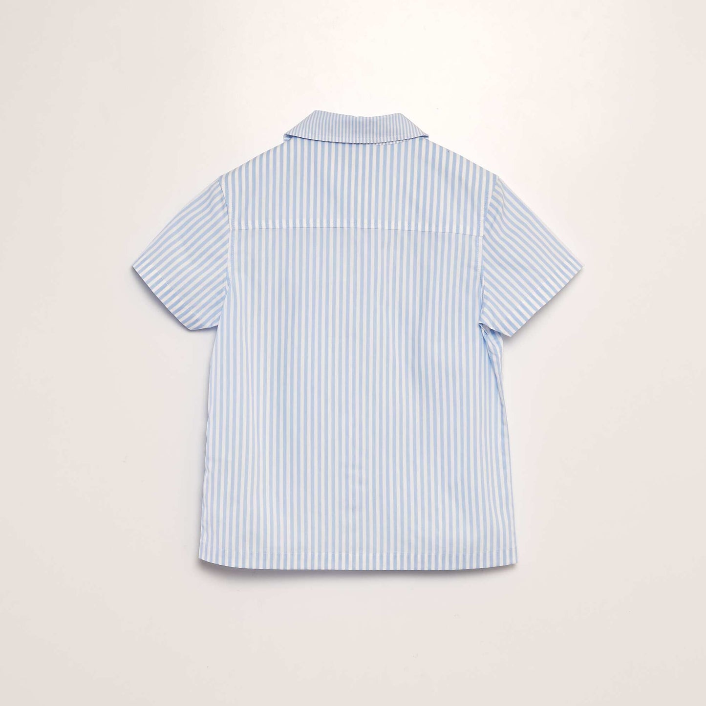 Poplin shirt with short sleeves BLUE