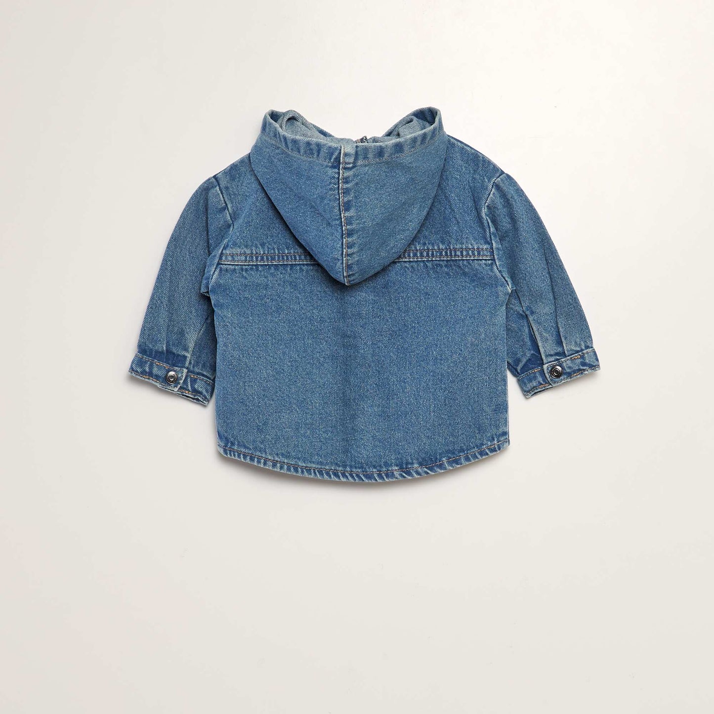 Hooded denim overshirt BLUE