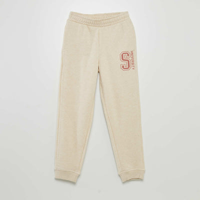 Lightweight sweatshirt fabric joggers BEIGE