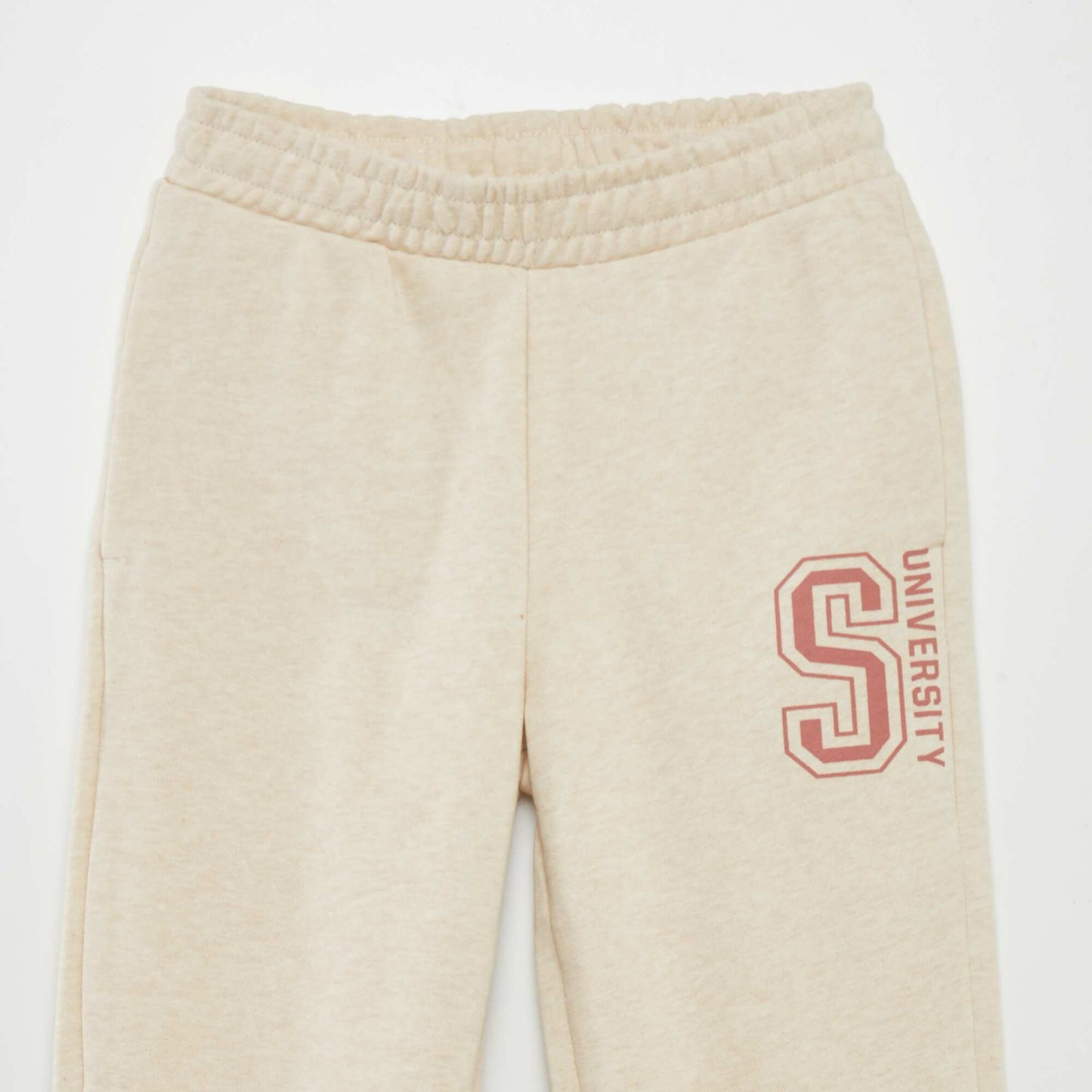 Lightweight sweatshirt fabric joggers BEIGE