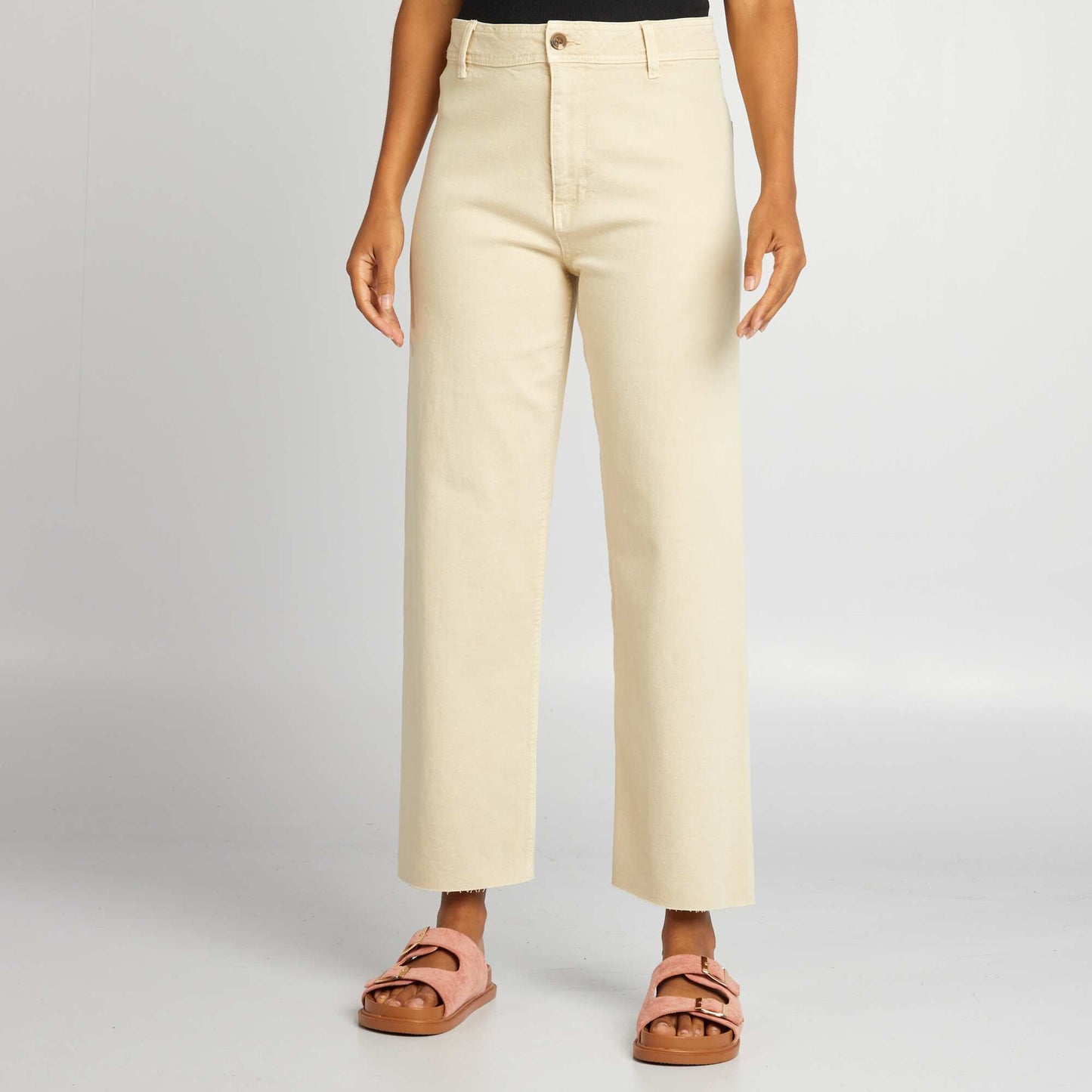 Straight wide-leg trousers - L28 BEIGE