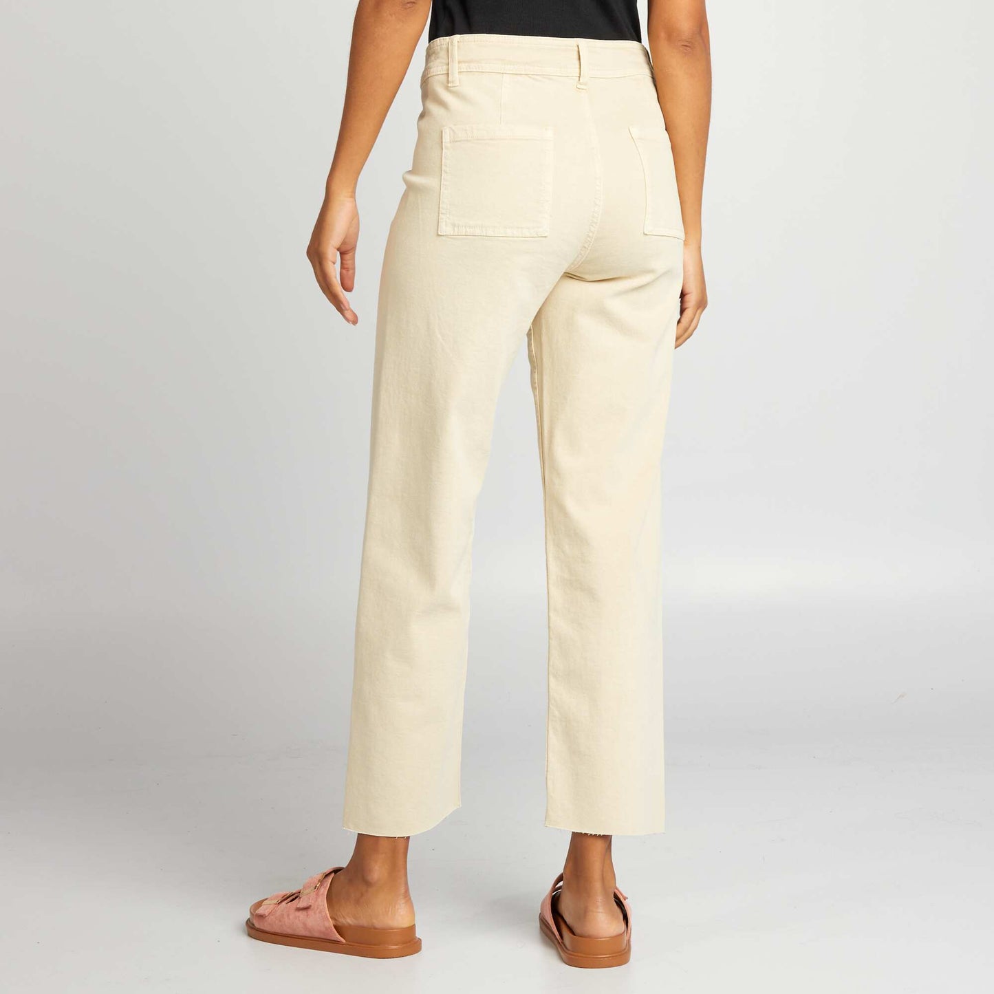 Straight wide-leg trousers - L28 BEIGE