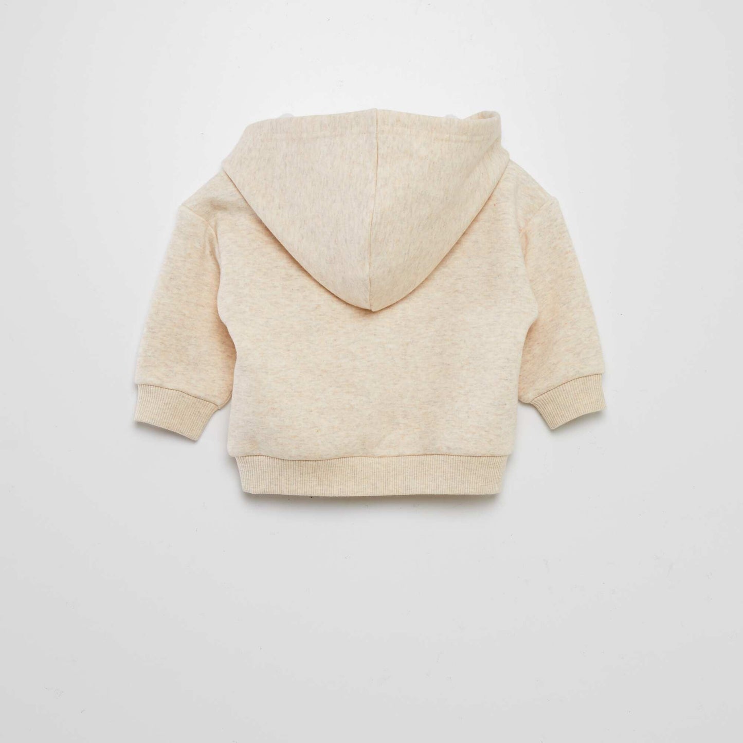 Sweatshirt fabric hoodie BEIGE