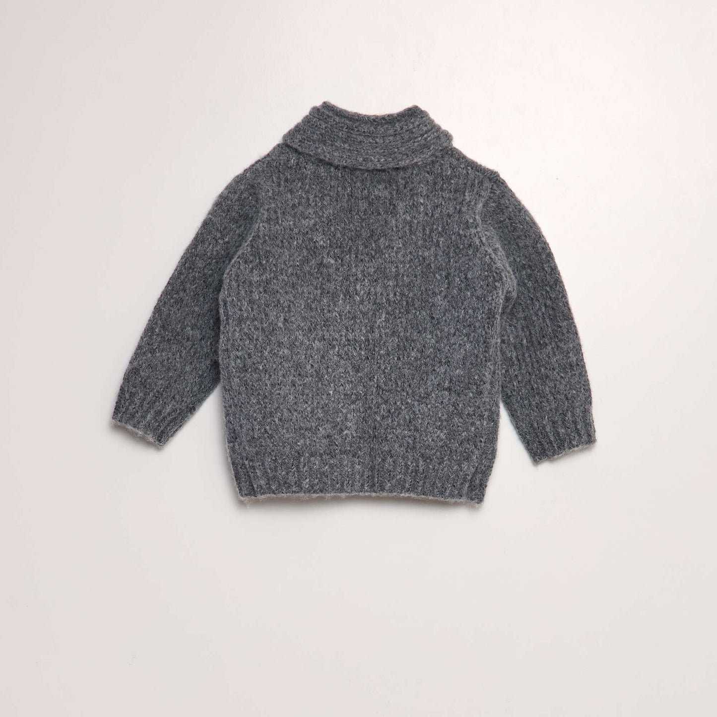 Knitted shawl collar cardigan GREY