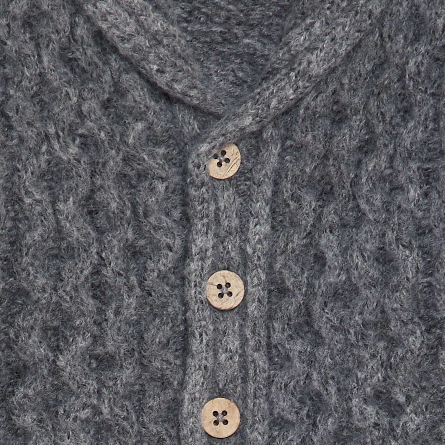 Knitted shawl collar cardigan GREY