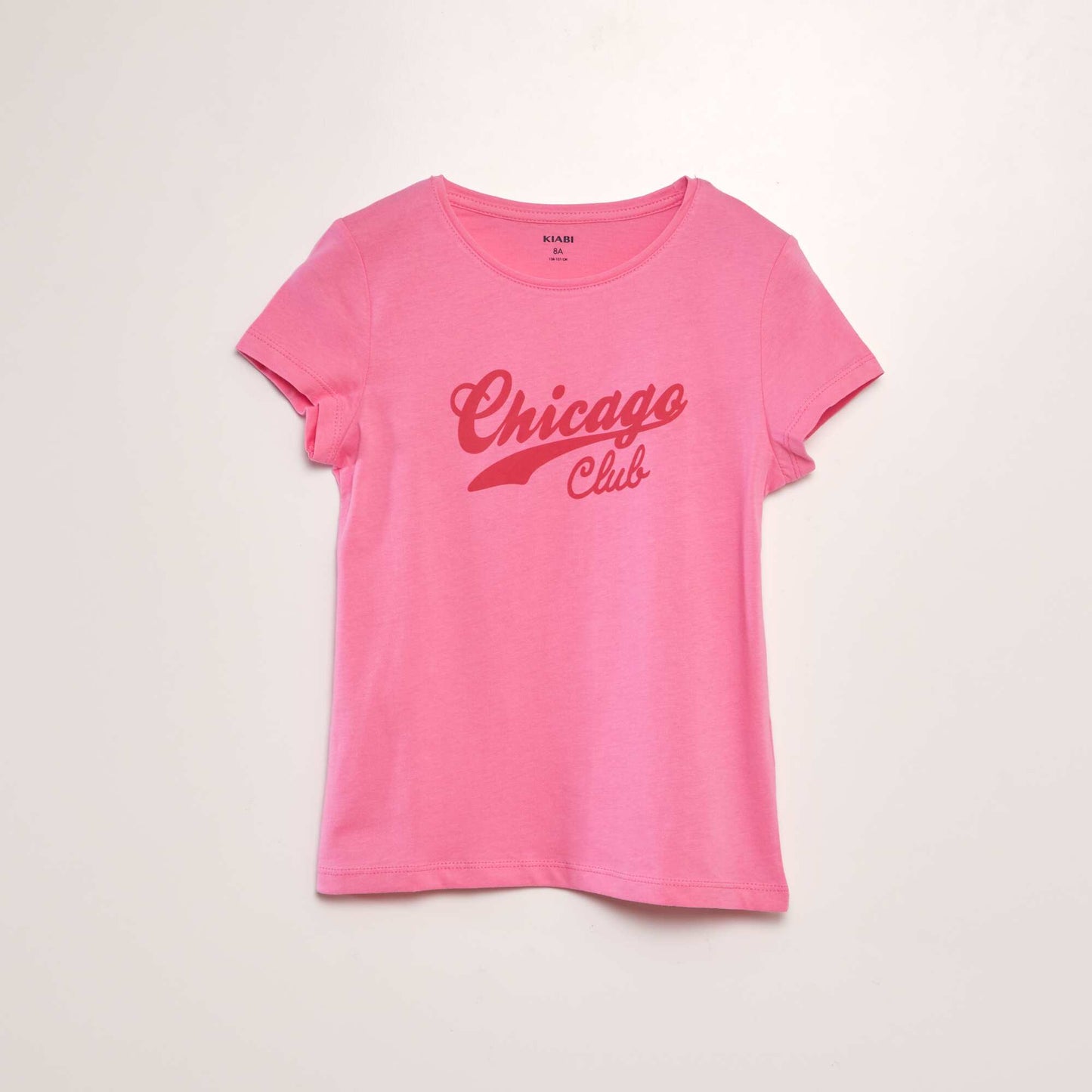 Printed short-sleeved T-shirt PINK