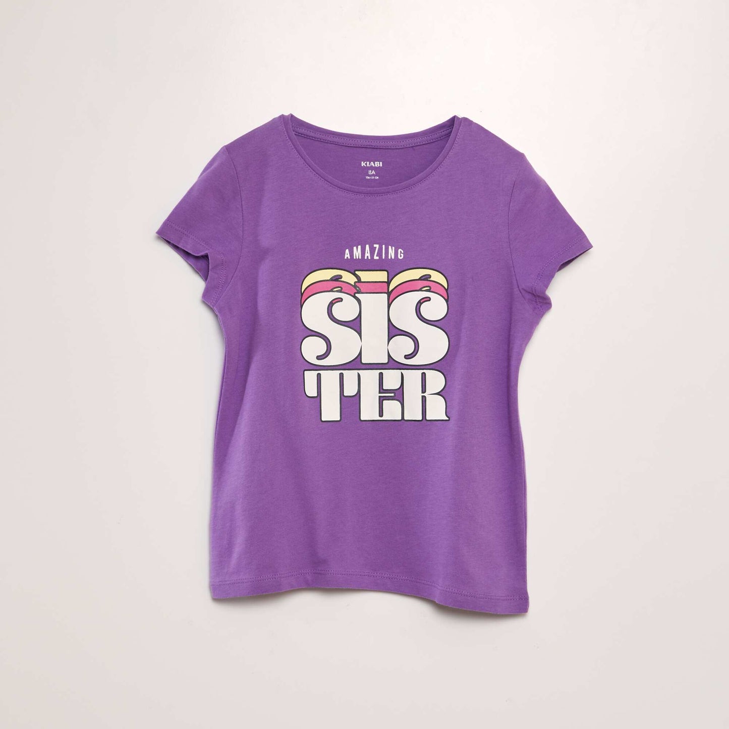 Printed short-sleeved T-shirt PURPLE