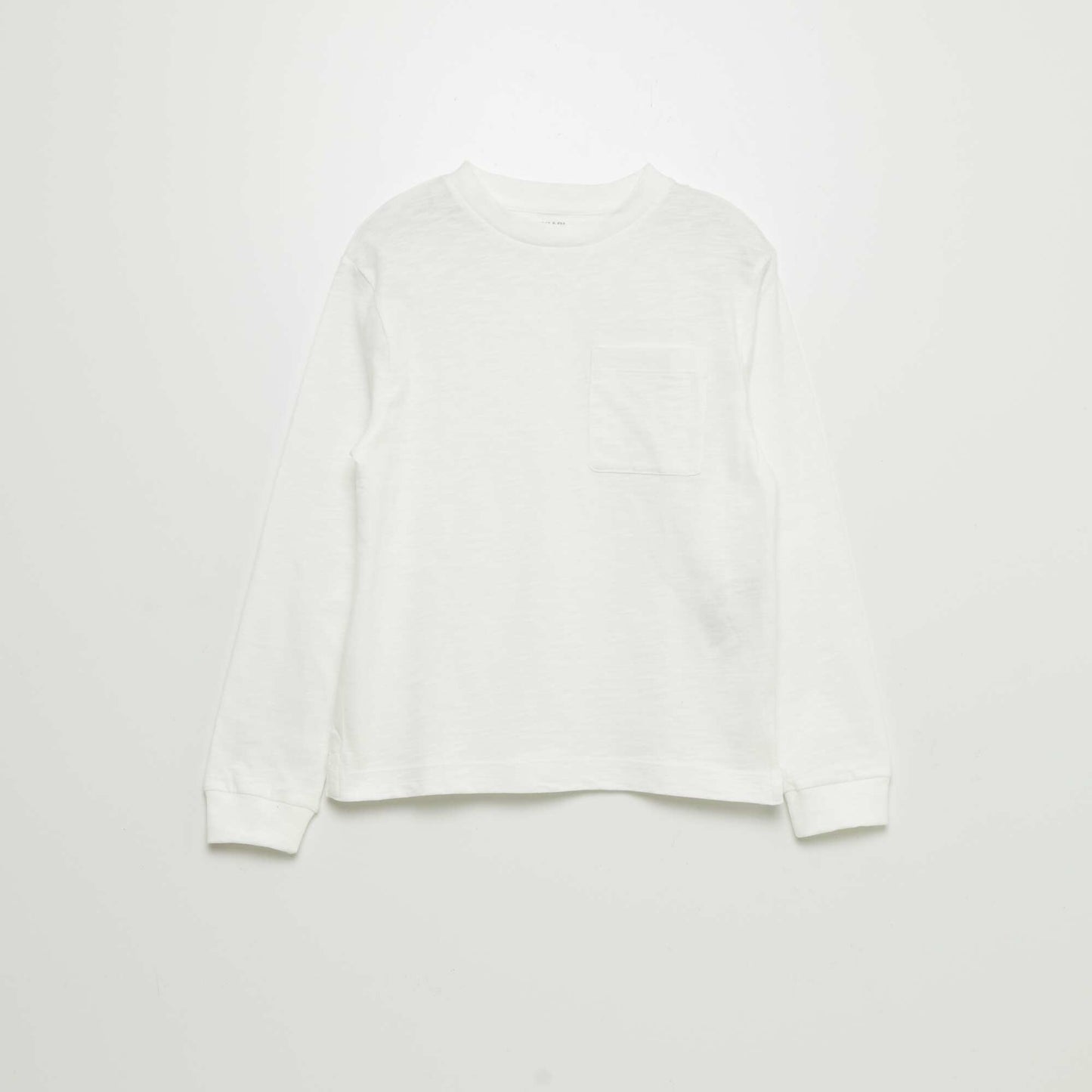 Long-sleeved cotton T-shirt BEIGE