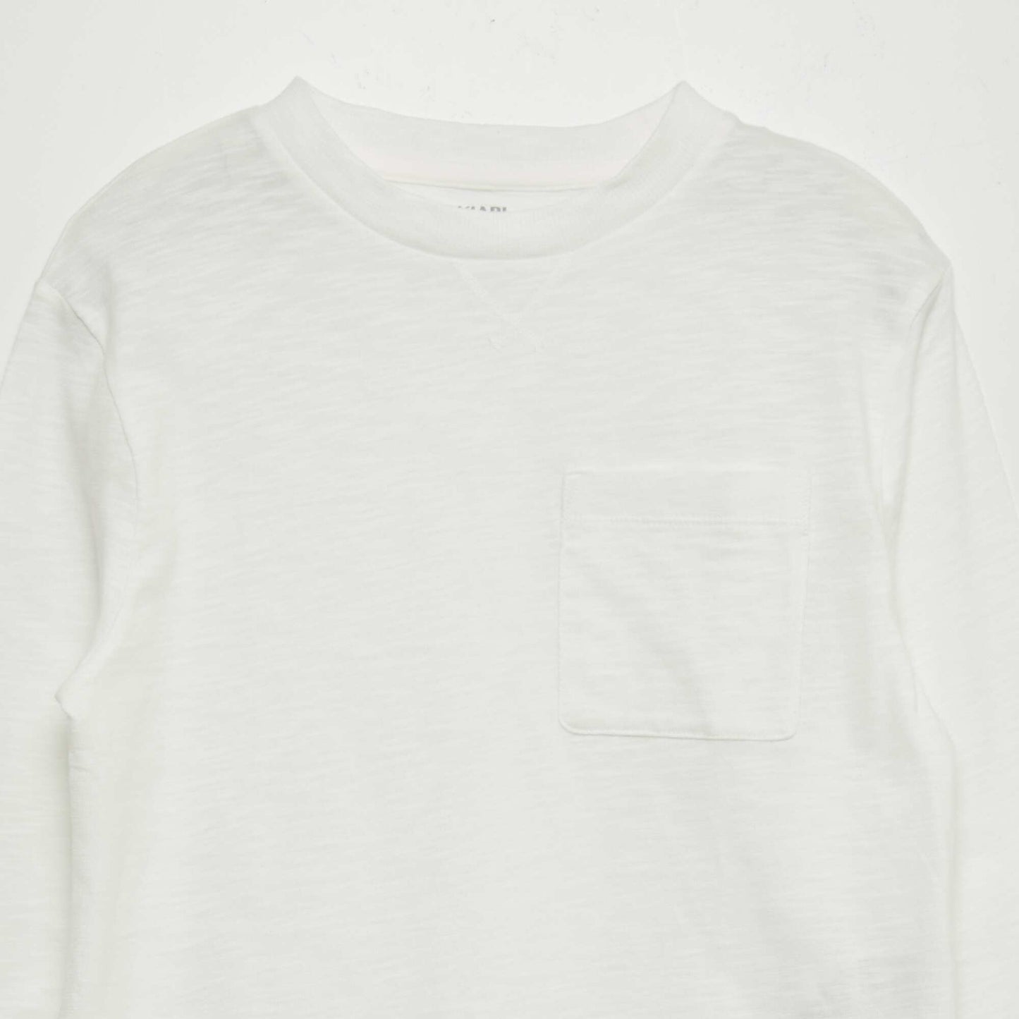 Long-sleeved cotton T-shirt BEIGE