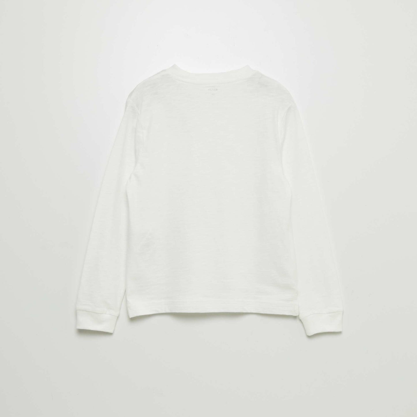 Long-sleeved cotton T-shirt BEIGE