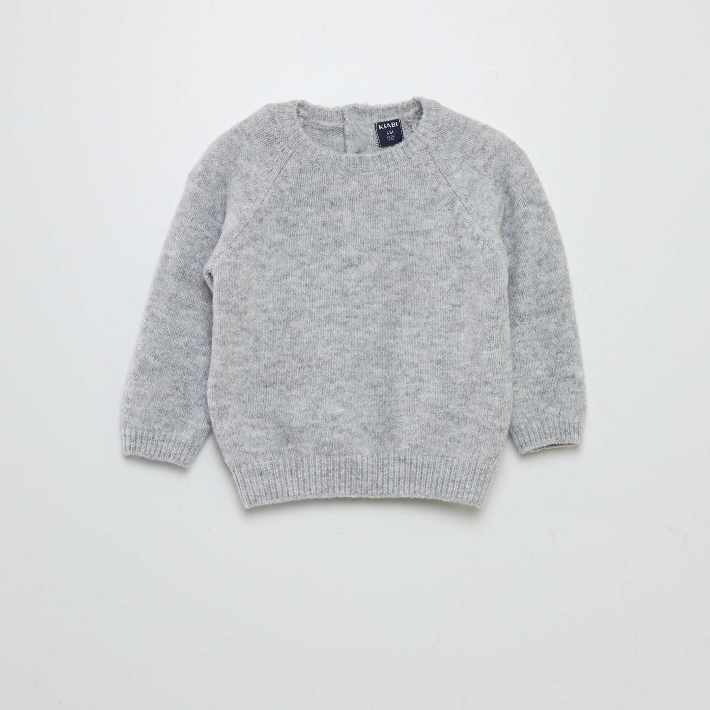 Plain warm knit sweater GREY