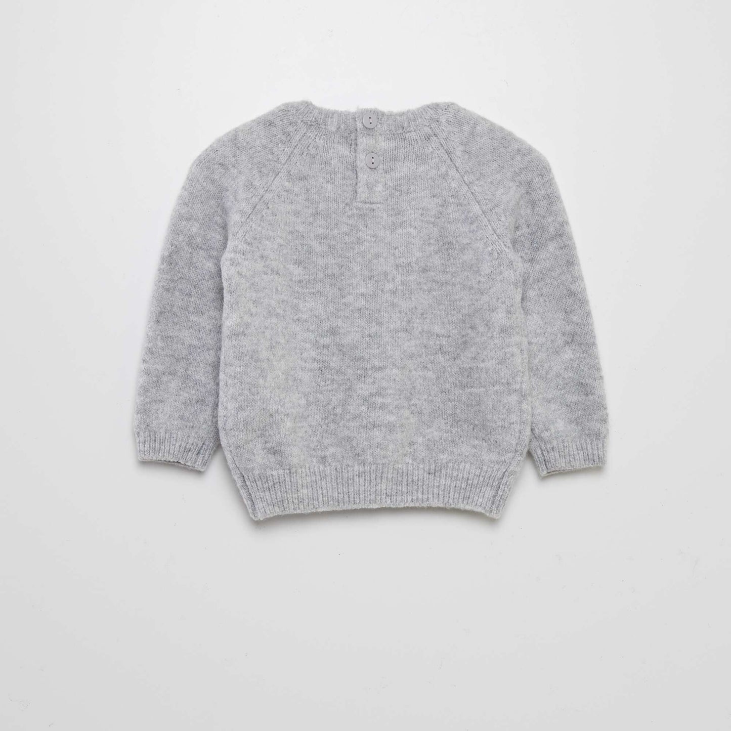 Plain warm knit sweater GREY